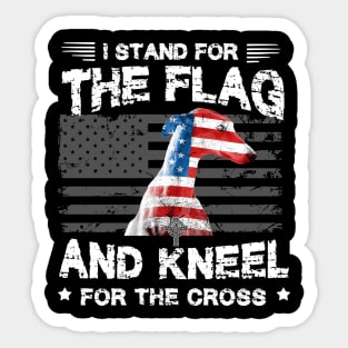 Greyhound Dog Stand For The Flag Kneel For Fallen Sticker